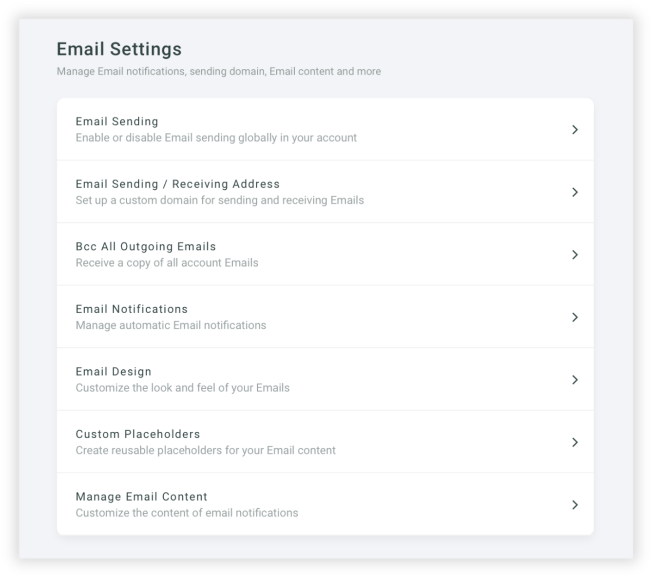 Email Settings