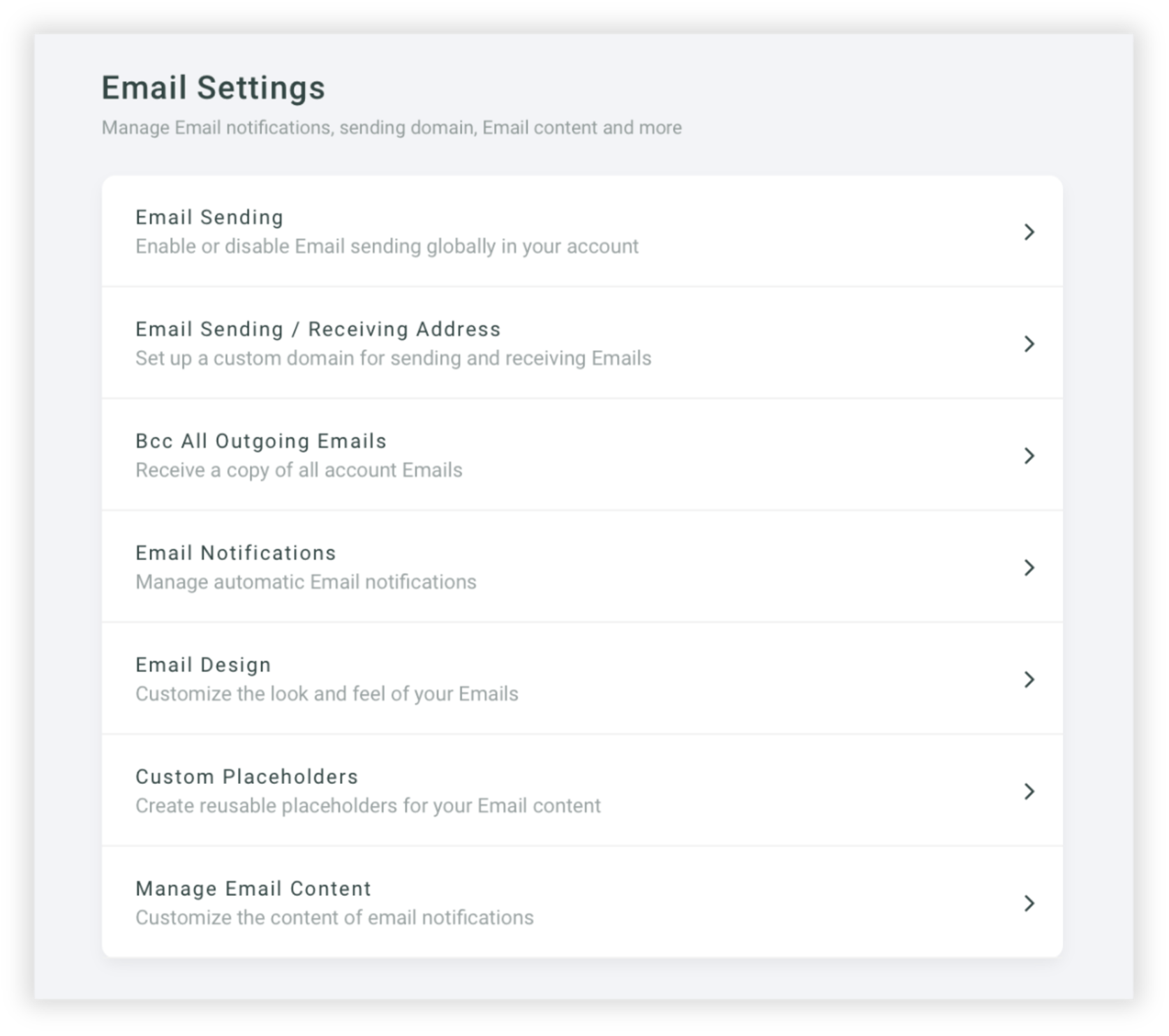 Email Settings
