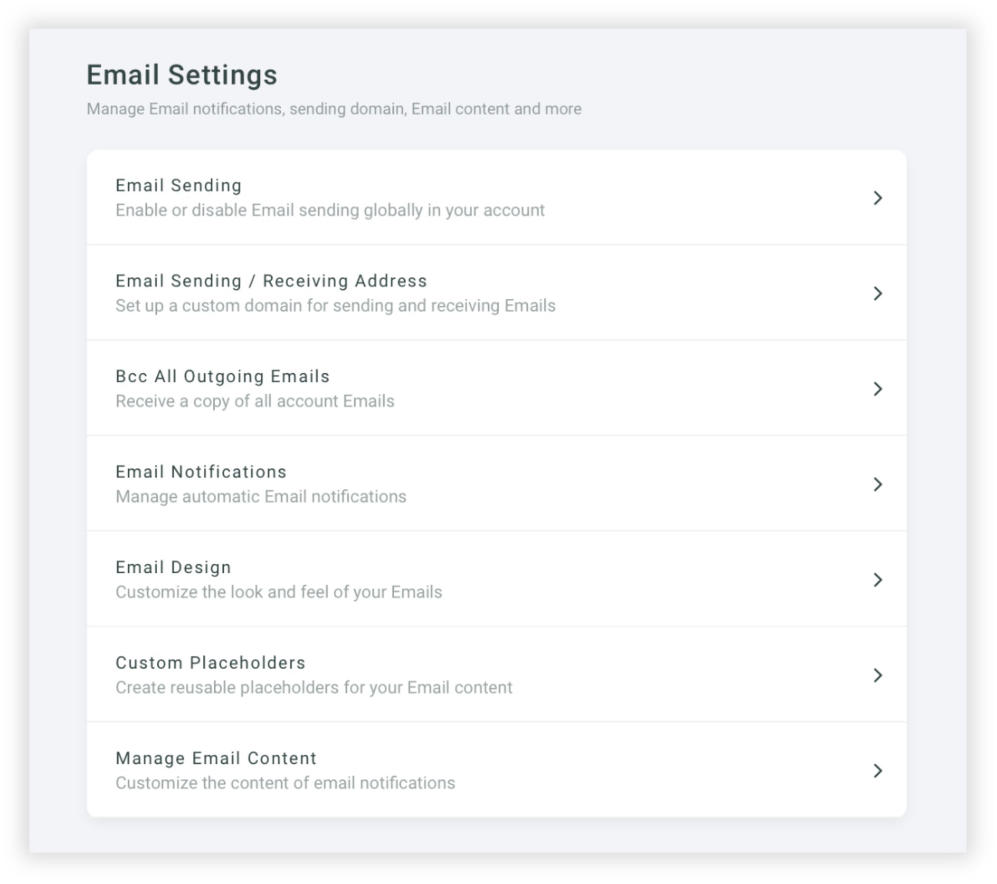 Email Settings