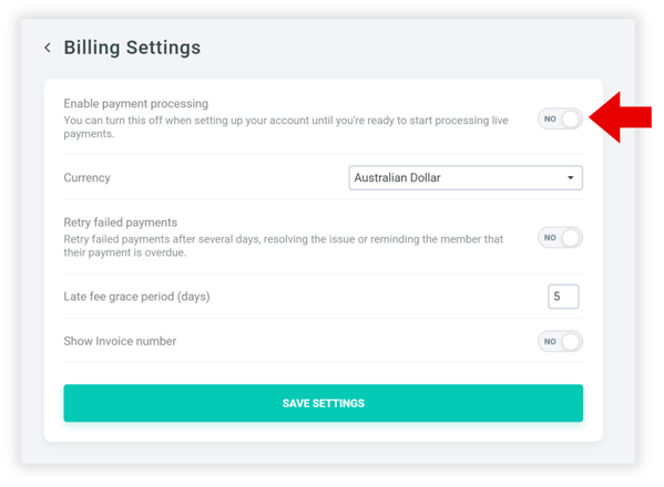EnablePaymentProcessing