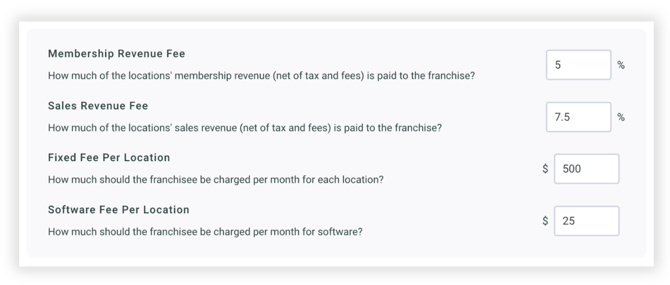 FranchiseFeeCalculation