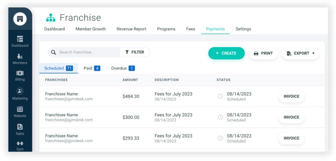 FranchisePayments