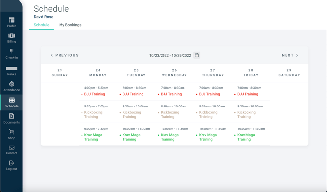 member-schedule