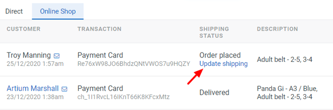 update-shipping-link