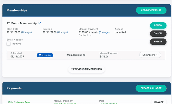 MembershipRecurringPayments