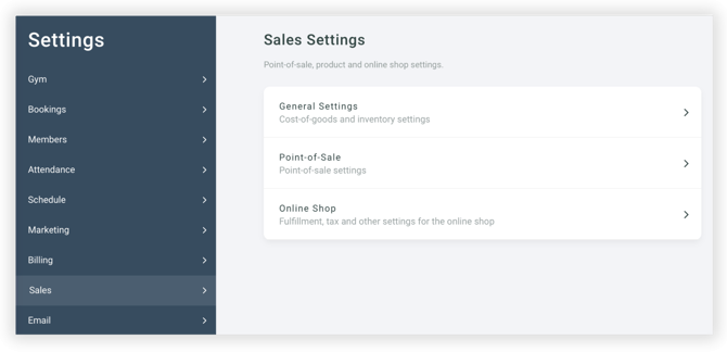 SalesSettings